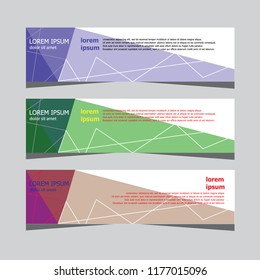 Vector abstract geometric design banner web template. Modern template vector design