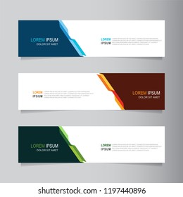 Vector abstract geometric design banner web template. Collection of web banner template. Abstract web design banner