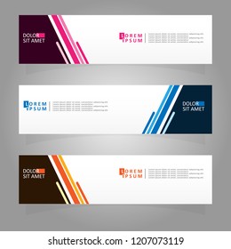 Vector abstract geometric design banner web template. 