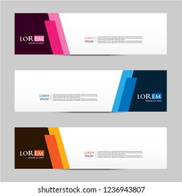 Vector abstract geometric design banner web template. vector illustration