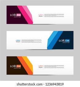 Vector abstract geometric design banner web template. vector illustration