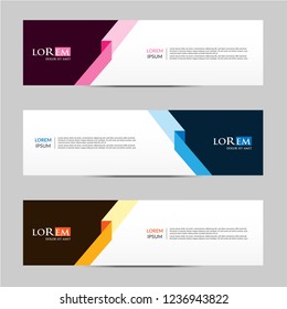Vector abstract geometric design banner web template. vector illustration