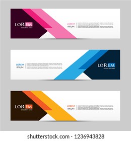 Vector abstract geometric design banner web template. vector illustration