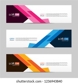 Vector abstract geometric design banner web template. vector illustration