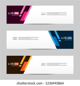 Vector abstract geometric design banner web template. vector illustration