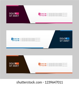 Vector abstract geometric design banner web template. vector illustration