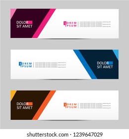Vector abstract geometric design banner web template. vector illustration