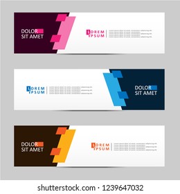 Vector abstract geometric design banner web template. vector illustration
