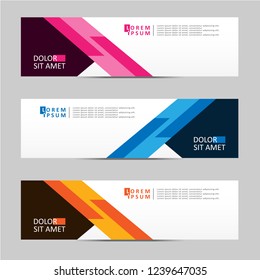 Vector abstract geometric design banner web template. vector illustration
