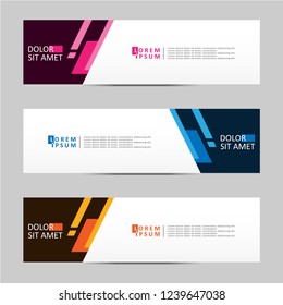 Vector abstract geometric design banner web template. vector illustration