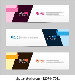Vector abstract geometric design banner web template. vector illustration