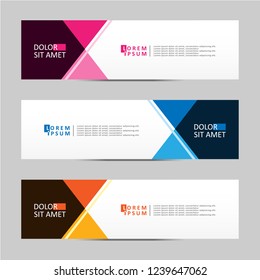 Vector abstract geometric design banner web template. vector illustration