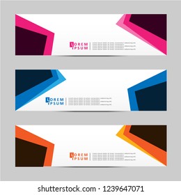 Vector abstract geometric design banner web template. vector illustration