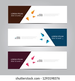 Vector abstract geometric design banner web template. Banner web design.