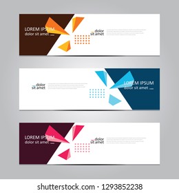 Vector abstract geometric design banner web template. Banner web design.