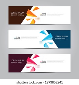 Vector abstract geometric design banner web template. Banner web design.