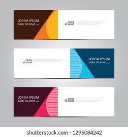 Vector abstract geometric design banner web template. Banner web design.