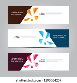 Vector abstract geometric design banner web template. Banner web design.