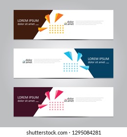 Vector abstract geometric design banner web template. Banner web design.