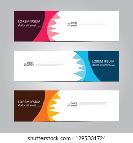 Vector abstract geometric design banner web template. Banner web design.