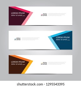 Vector abstract geometric design banner web template. banner background vector illustration