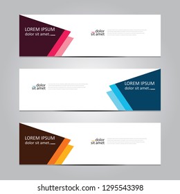 Vector abstract geometric design banner web template. banner background vector illustration