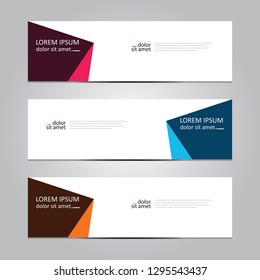 Vector abstract geometric design banner web template. banner background vector illustration