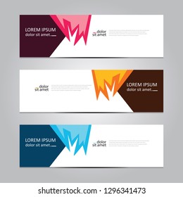 Vector abstract geometric design banner web template. Banner background.modern template design