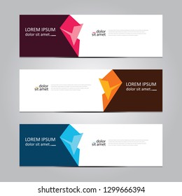Vector abstract geometric design banner web template. Banner background.modern template design