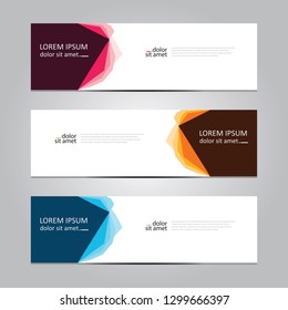 Vector abstract geometric design banner web template. Banner background.modern template design