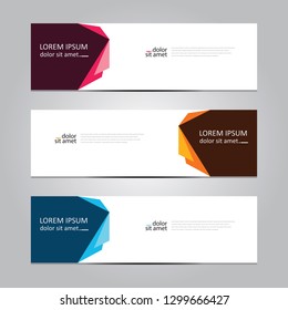 Vector abstract geometric design banner web template. Banner background.modern template design