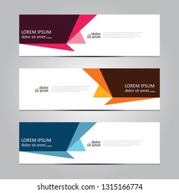 Vector abstract geometric design banner web template.