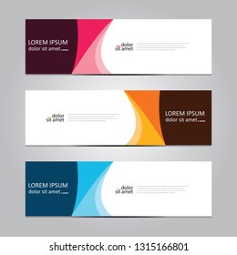 Vector abstract geometric design banner web template.