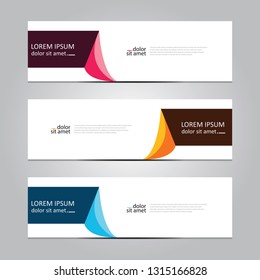 Vector abstract geometric design banner web template.