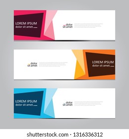 Vector abstract geometric design banner web template.