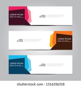 Vector abstract geometric design banner web template.