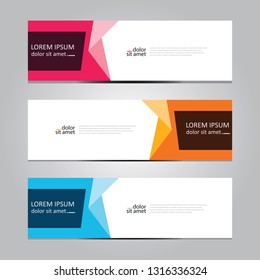 Vector abstract geometric design banner web template.