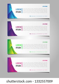 Vector abstract geometric design banner web template