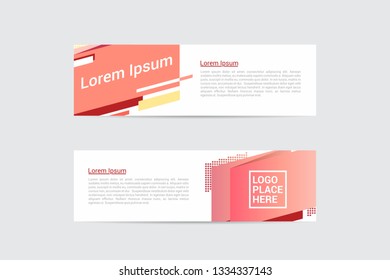 Vector abstract geometric design banner web template. Banner background.