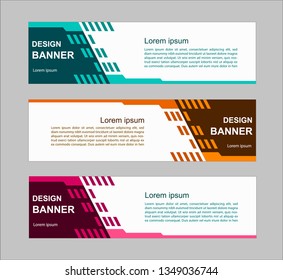 Vector abstract geometric design banner web template.