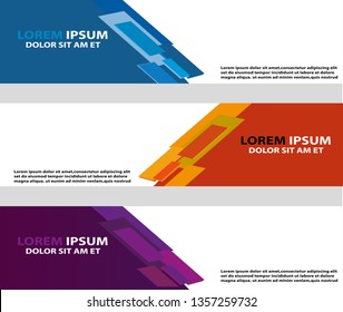 Vector abstract geometric design banner web template. Banner web design