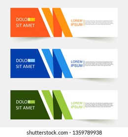 Vector abstract geometric design banner web template. - Vector