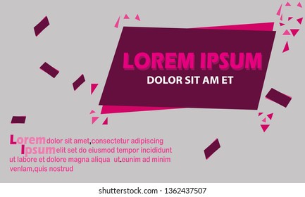 Vector abstract geometric design banner web template.