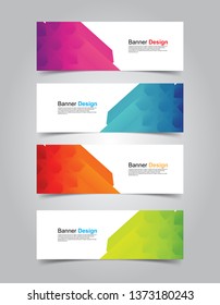 Vector abstract geometric design banner web template