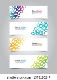 Vector abstract geometric design banner template