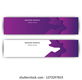 Vector abstract geometric design banner web template