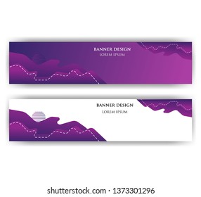 Vector abstract geometric design banner web template