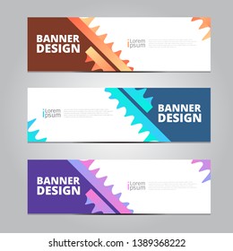 Vector abstract geometric design banner web template.