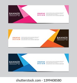 Vector abstract geometric design banner web template. Modern design. Vector illustration