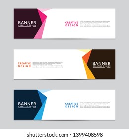 Vector abstract geometric design banner web template. Modern design. Vector illustration
